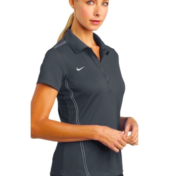 NIKE Short Sleeve Polo Grey Seamed Golf Tennis Outdoors Activity Size Me… - Picture 7 of 9